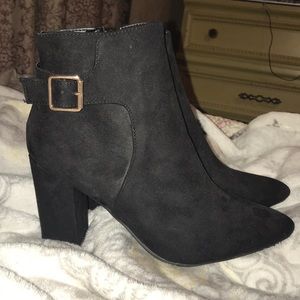 Buckle Heeled Booties NWOT